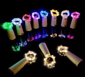 1020 Lampada a LED a forma di tappo di bottiglia di vetro leggero Vino LED Filo di rame 100cm 200cm Luci della stringa per la festa di Natale Matrimonio Hallow6398975