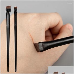 Pincéis de maquiagem 1/2 Pcs Profissional Pequeno Angular Pincel de Sobrancelha Eyeliner Brow Contour Fine Tool Drop Delivery Health Beauty Tools Acces Otmv4