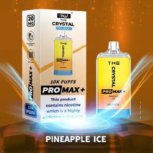 Orijinal Crystal Pro Max WGA 10000 /15000 Puflar Tek Kullanımlık Vape Kalem Elctronic Sigara Pod Buharlaştırıcı