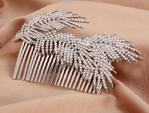 Fashion Bridal Wedding Tiaras Stunning Rhinestone Fine Comb Bridal Jewelry Accessories Crystal Hair Brush LY699377536