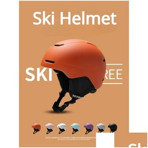 スキーヘルメット2024プロのヘルメット女性スノーマン冬のスキーヘルメット240111ドロップデリバリースポーツ屋外保護ギアDHQEC