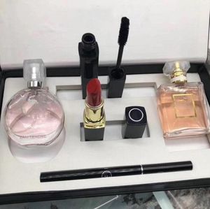 High Brand Makeup Set 15ml Parfym Lipsticks Eyeliner Mascara 5 In 1 With Box Lips Cosmetics Kit for Women Gift Drop och Fast5903670