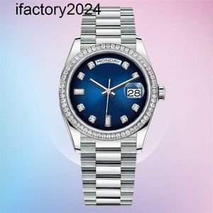 Top Ap Moissanite Mens Relógios Automático Vvs Silver Diamonds Pass Test Movimento Automático Rolaxs Daydate Clean Factory mulheres de alta qualidade aço 904L 50 metros de água