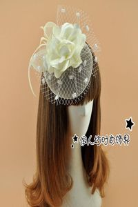 17 Colors Cute Girl Fascinator Bridal Hats Feather Flowers Headpiece Wedding Party Hair Accessories Cocktail Party Headwear Factor1532737