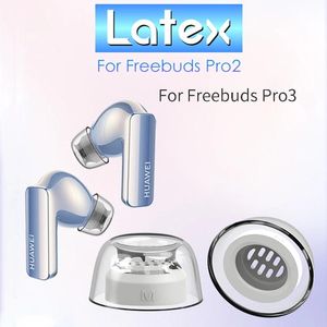 Acessórios 1 par de pontas de ouvido de látex para Huawei FreeBuds Pro 2/3 fone de ouvido antialérgico tampões de ouvido com cancelamento de ruído antiderrapante capa de fone de ouvido