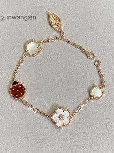 Van Clover Jewelry Van Clover Armband Four Leaf Clover Armband Cleef Seven Star Ladybug 925 Sterling Silver Plated 18k Gold Lucky Lady Ladyybug Five Flower Armband