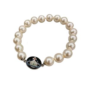 Satellite Bracelet Designer Women Top Quality With Box Bangle Empress Dowager New Enamel Button Magnetic Magnet Pearl Pearl Bracelet