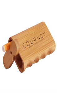 Cournot Natural Bamboo Dugout Wood Case Ceramic One Hitterバットパイプ78mmタバコフィルターパイプ喫煙パイプDHL8541829