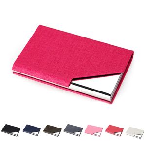 Stainless Steel PU Business Card Holder Business Name Card Holder Fashion Unisex Name Card Case Metal Wallet LL