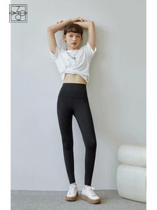 Capris Ziqiao Casual Highelastic Buttlifting Slim Shark Spodnie Kobiety 2022 Autumn Nowe nagie spodnie jogi żeńskie żeńskie legginsy