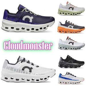 Skor av högsta kvalitet på CloudMonster Shoes Män kvinnor på monster Lätt designer Sneakers Träning och korsa Undyed White Ash Green Mens Runne