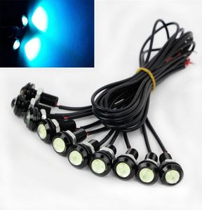 18 мм Eagle Eye Led Lights Cool Ice Blue 9w Дневные ходовые огни Автомобиль Мотоцикл DRL Автомобильные аксессуары Габаритный фонарь Противотуманные фары Резервное копирование L7400063