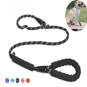 Collari per cani Guinzaglio riflettente Collare antiscivolo Addestramento per passeggiate Guinzaglio per animali domestici Corda in nylon resistente per cani di taglia piccola, media e grande Labrador Rottweiler