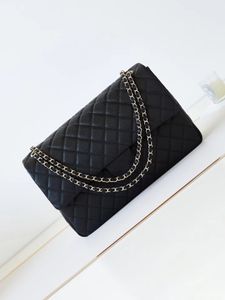 24C Airport Package designer bag Top Tier Quality Jumbo Double Flap Bag Luxury Designer Real Leather Caviar Lambskin Classic Black Purse Quilted Handbag