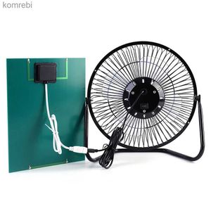 Elektrische Fans 7W Gewächshaus USB Solar Abluftventilator Power Bank Mini Solar Panel Ventilator FansL240122