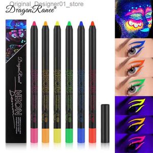 Eyeliner yeni neon pigmentli eyeliner jel kalıcı su geçirmez floresan göz astarı kalem cadılar bayramı su bazlı yüz vücut boya kalemi q240122