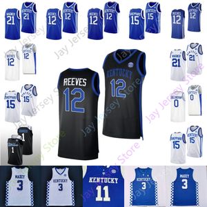 Maglia da basket Kentucky Wildcats NCAA College Antonio Reeves Rob Dillingham Tre Mitchell D.J.Wagner Sheppard Edwards Adou Thiero Bradshaw Tshiebwe Clarke