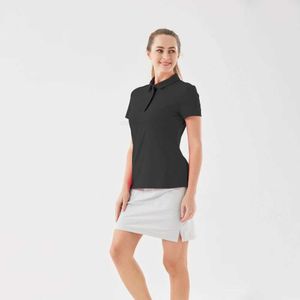 Mulheres curtas 50 + manga de proteção uv polo camisas de golfe secagem rápida leve tênis camisetas casuais moda senhoras camiseta esportes