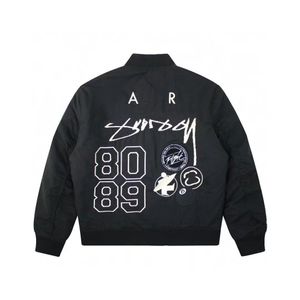 stusslies Mens jackets Designer Fashion man windbreaker varsity Vintage Loose Long Baseball hoodie Harajuku embroidery Streetwear Unisex Coats