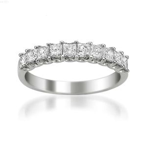 Voaino 18K 14K 9K Solid Gold HPHT VVS Lab Grown Diamond Custom Design Eternity Band Ring