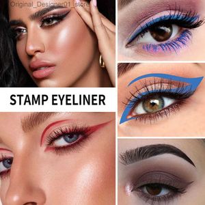 Eyeliner 1PC Doppelkopf Eyeliner Pfeil Stempel Siegelstift Langlebiger wasserdichter Eyeliner Flüssiges braunes Make-up für Frauen Kosmetikwerkzeug Q240122