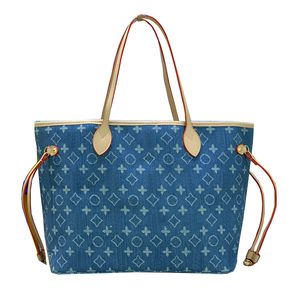 24 kvinnor totes väskor läder denim handväska lyxiga designers shouder crossbody messenger damer rese handväska totes påse handväska 32 cm