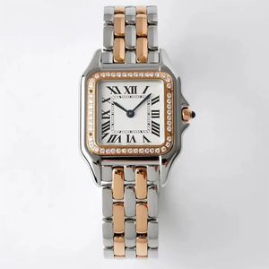 Designer Women's Quartz Fashion Classic Square High Quality rostfritt stål Diamond Watch 23