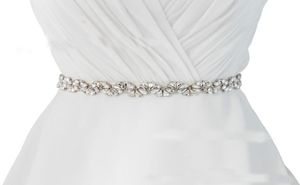 2019 Modest Wedding Belts Real Picture Crystal Rhinestone Bridal Belt Wedding Sashes Fashion Luxury 100 Pure Handmade Beaded Belt58276225