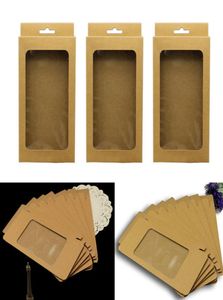 10 teile/satz Pflege Dekoration Mit Klaren Fenster Lagerung Verpackung Braunes Papier Hochzeit Baby Geschenk Multifunktions Verpackung Box Schmuck7311733