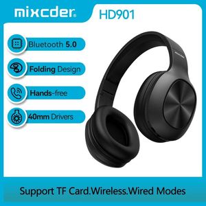 ヘッドフォンMIXCDER HD901ワイヤレスヘッドフォンBluetooth 5.0 TFカードフリーコントロール40mmドライバーヘッドセット