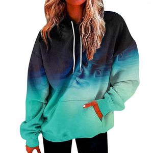 Kvinnors hoodies mode western aztec tryck överdimensionerade tröjor långärmad dragkammare hösten vinterkläder femme