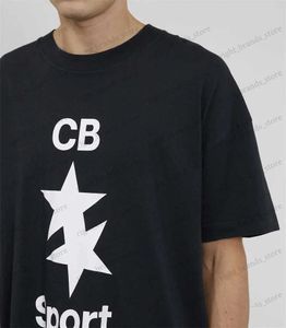 Męskie koszulki Cole Buxton haftowane minimalistyczne hasło krótkie rękodzie