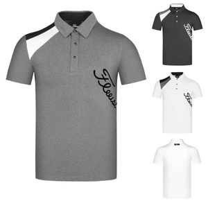 golf apparel men's shirt summer sport short sleeve t-shirt dry fit breathable polo shirts for men