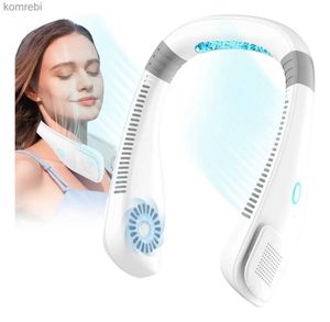 Electric Fans Neck Portable Fan Cooler Hands-Free USB Rechargeable 2600 mAh Large Capacity Rapid Cooling Cool Touch 3 Adjustable Levels of AL240122
