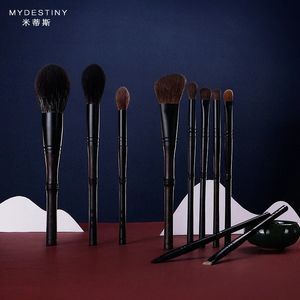 MyDestiny Makeup Brush-Luxurious Tranditional Ebony Handle Brushes Set-10PCS-CareFully Chosed Natural Hair Pens Kit-Professional 240119