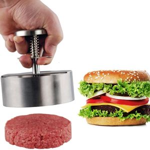ハンバーガープレスバーガーパティメーカー304ステンレススチールポークビーフバーガーマニュアルプレス金型グリルグリドル肉ツール240118