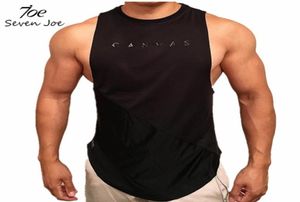 Men039s Tank Tops Gym Stringer Ubranie kulturystyka Top Top Men Men Fitness Singlet Sleveless Shirt Solid Bawełna Kamizelka mięśni UND1668674