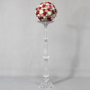 (40 cm bis 100 cm hoch) Acrylvase -Ständer Hochzeitskunststücke, hohe Hochzeitszentrum Clear Säulenständer Seidenblumen Kirschblüte Vase für Hochzeit