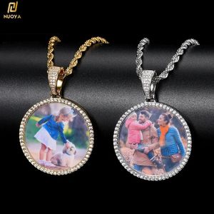 Necklaces Custom Iced Out 35/45mm Memory Necklace Hip Hop Locket Picture Pendant Photo Pendant For Women