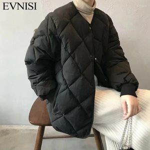 여자 트렌치 코트 EVNISI 가을 여성 버튼 업 단단한 두껍게 재킷 캐주얼 카디건 코트 느슨한 따뜻한 빵 옷을위한 따뜻한 빵 의류