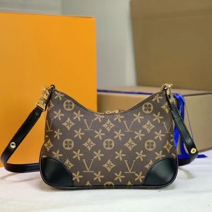 borse per croissant di lusso da donna borse a tracolla firmate boulogne fiore marrone borse per cosmetici in vera pelle borsa da donna con catena in oro pochette a tracolla pochette