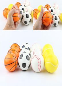 Piłka nożna Basketball Tennis Baseball przedszkole dziecięce zabawka PU Foam Ball Anti Stress Balle Sports Stress Relief Squeeze Toys Lechiety Reliever5373871