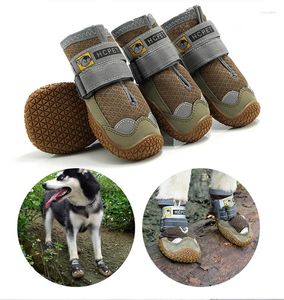 Hundkläder 4st/set nonslip vattentäta stövlar hållbara reflekterande justerbara remmar skor för små medelstora stora hundar husdjur skydd