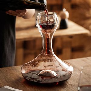 Decanter de vinho tinto enriquecido com oxigênio, criativo, rápido, luxo, vento, cristal, acessórios de vidro 240119