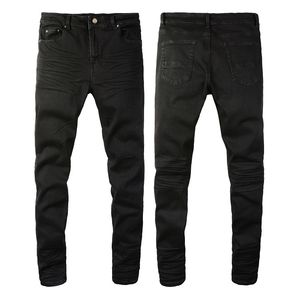 Mens Roxo Jeans Designer Jeans Moda Angustiado Rasgado Motociclistas Mulheres Denim Carga para Homens Calças Pretas 3545