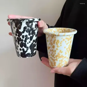 Muggar retro keramiskt kaffe mugg stänk kopp kopp frukost mjölk hem kreativa vardagsrum koppar koreansk stil par dekor