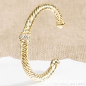 Designer Yuman Jewelry Dy Ring David's Armband Populära Twisted Cable Ball New David