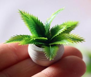Mini pianta verde albero casa delle bambole in vaso mobili in miniatura decorazioni per la casa giocattolo per bambini vasi di fiori piante di simulazione finte5061879