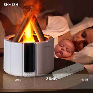 Humidifiers Flame Aroma Diffuser 250ml Night Light with Fireplace Essential Oil Diffuser for Bedroom Office Decor Study Desktop Home Room YQ240122