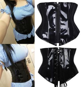 Corsetto disossato in acciaio plastico da donna che dimagrisce sexy in PVC Lingerie larga sottoseno Cintura in vita Top Plus Size 2206151225105